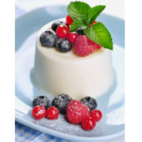 panna cotta created with sheet gelatin